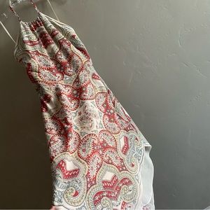 Kay Unger Y2K Vintage designer halter colorful print dress